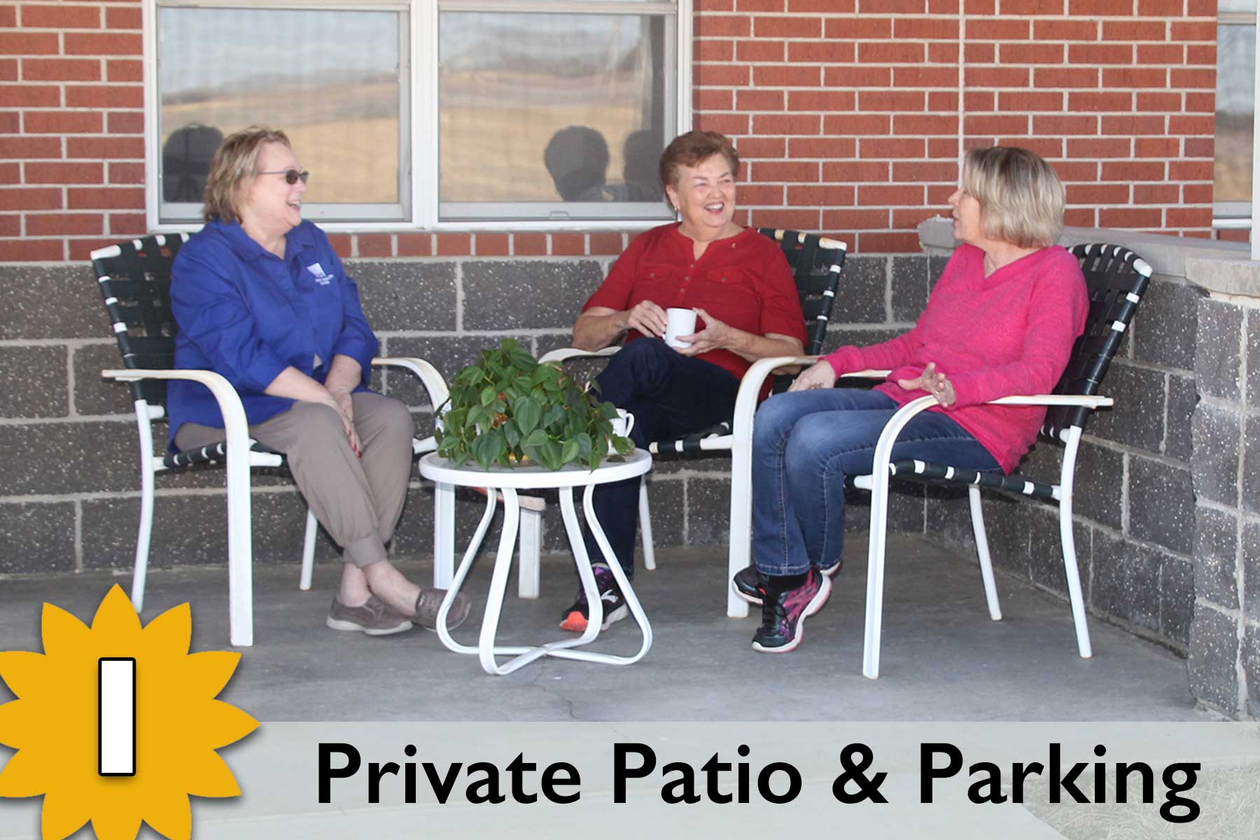 Enjoy time on your private patio