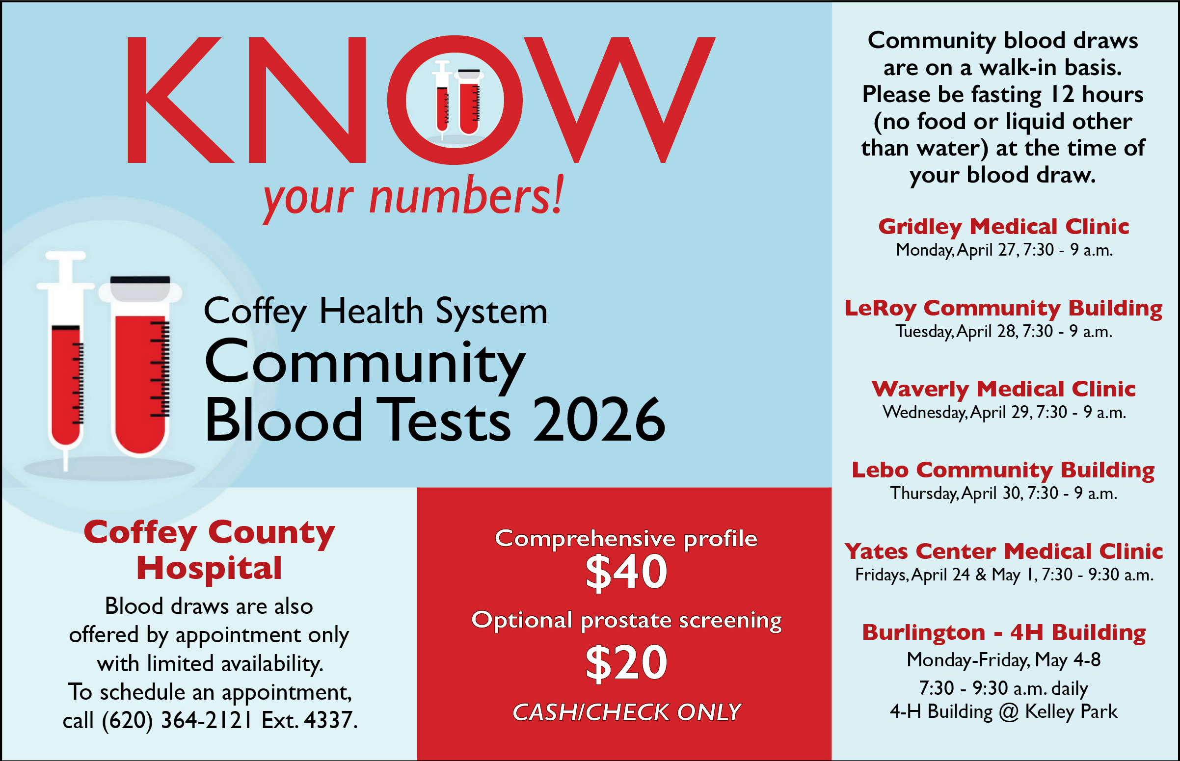 Community Blood Test Flyer